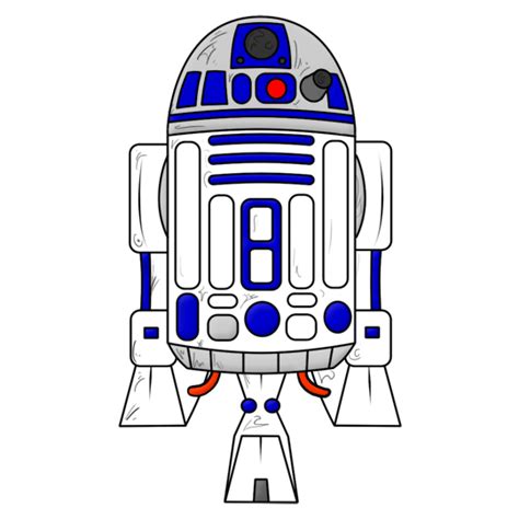 r2d2 cartoon|how to draw r2d2 easy.